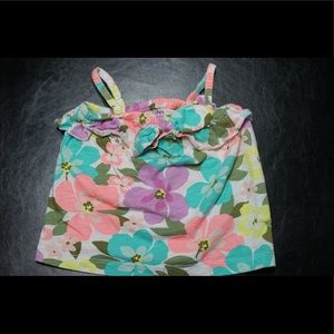Carters Floral Frilly TankTop